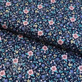 Baumwollstoff Flowers Tara navy design B digital print