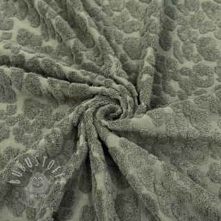 Kuschelfrottee Animal skin dark green