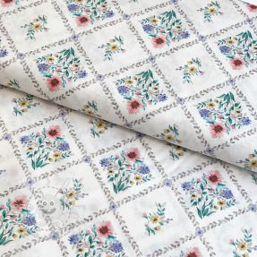 Baumwollstoff Flowers Tara off white design A digital print