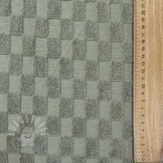 Kuschelfrottee Checks green