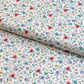 Baumwollstoff Flowers Tara off white design B digital print
