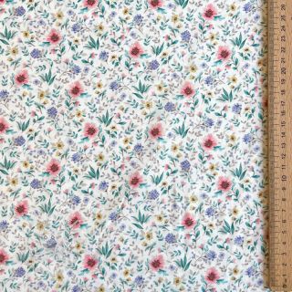 Baumwollstoff Flowers Tara off white design B digital print