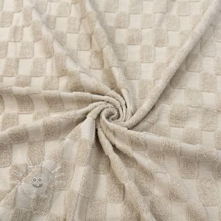 Kuschelfrottee Checks sand