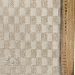 Kuschelfrottee Checks sand