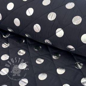 Steppstoffe FOIL Dot navy