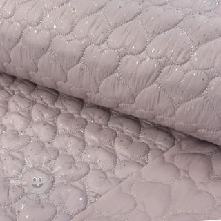 Steppstoffe FOIL Hearts dark powder