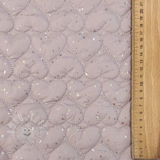 Steppstoffe FOIL Hearts dark powder