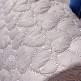 Steppstoffe FOIL Hearts dark powder