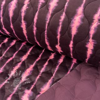 Steppstoffe VELVET Stripes cerise