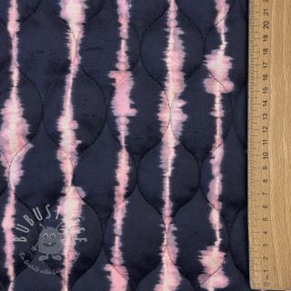 Steppstoffe VELVET Stripes navy