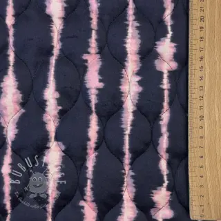 Steppstoffe VELVET Stripes navy