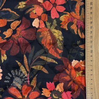 Steppstoffe VELVET Flower flame orange