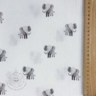 Double gauze/musselin Animals design A digital print ORGANIC