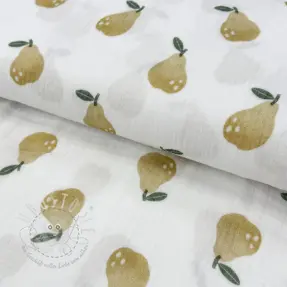 Double gauze/musselin Pears design B digital print