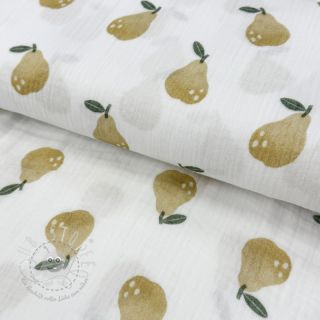 Double gauze/musselin Pears design B digital print