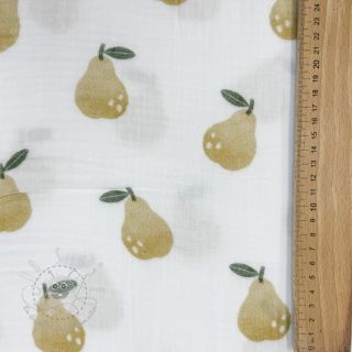 Double gauze/musselin Pears design B digital print