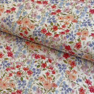 Viskosestoff leinen CREPE Flowers Gina digital print