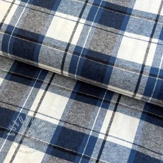 Baumwollstoff YARN DYED CHECK BRUSHED Silva design A