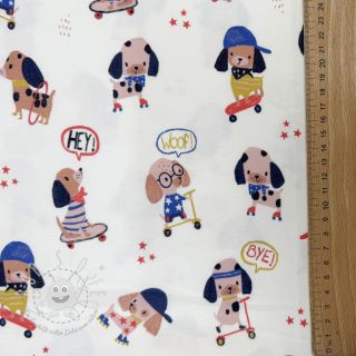 Jersey Dogs white digital print