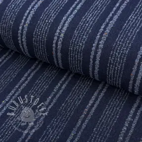 JEANS DENIM JACQUARD Disstresse stripes indigo