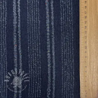 JEANS DENIM JACQUARD Disstresse stripes indigo
