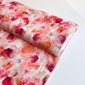 Viskosestoff ROSELLA STRETCH Abstract pink digital print
