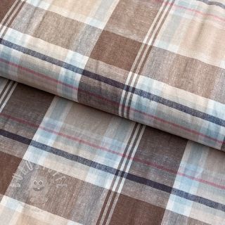 Viskosestoff leinen YARN DYED Checks taupe