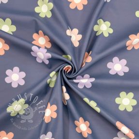 Regenmantel Stoff Flowers jeans