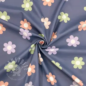 Regenmantel Stoff Flowers jeans