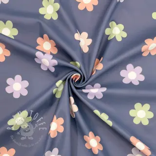 Regenmantel Stoff Flowers jeans
