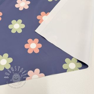 Regenmantel Stoff Flowers jeans