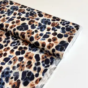Viskosestoff SATIN Animal skin ecru digital print