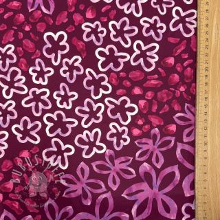 Satin ROYAL MICRO Abstarct bordeaux