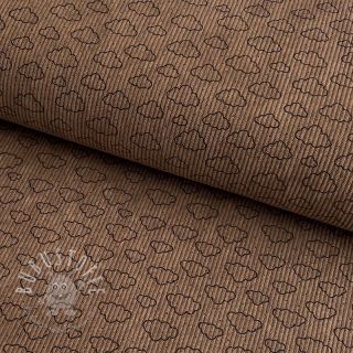 Cord STRETCH Little clouds taupe
