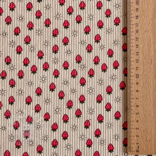 Cord STRETCH Little strawberries light sand