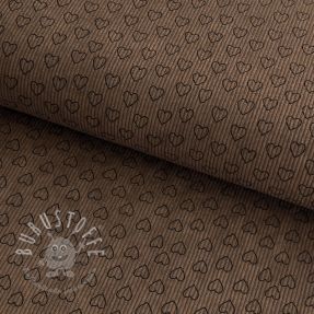 Cord STRETCH Little love taupe