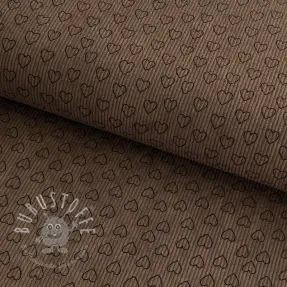 Cord STRETCH Little love taupe