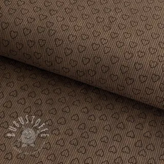Cord STRETCH Little love taupe