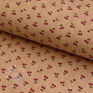 Cord STRETCH Little cherry sand