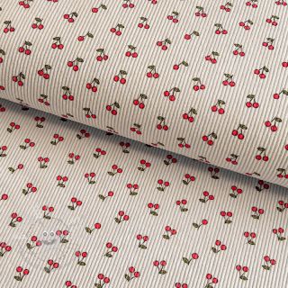Cord STRETCH Little cherry light sand
