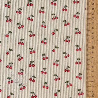 Cord STRETCH Little cherry light sand