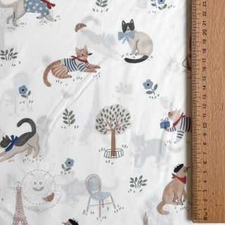 Baumwollstoff Vive la France design A digital print