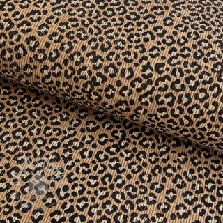 Cord STRETCH Little Leopard sand