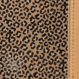 Cord STRETCH Little Leopard sand
