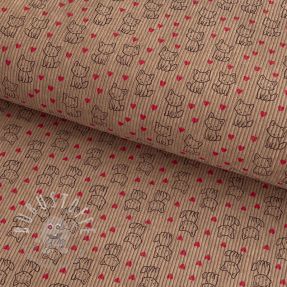 Cord STRETCH Little foxes sand