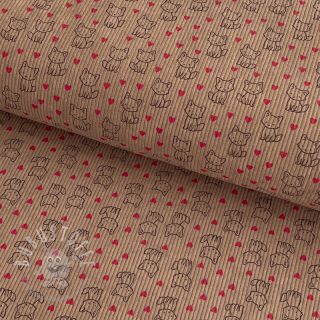 Cord STRETCH Little foxes sand