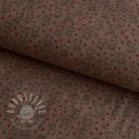 Cord STRETCH Little foxes taupe