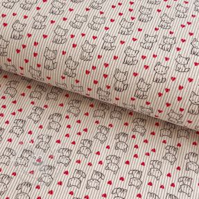 Cord STRETCH Little foxes light sand