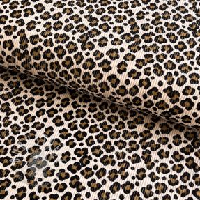 Cord STRETCH Little Leopard light sand