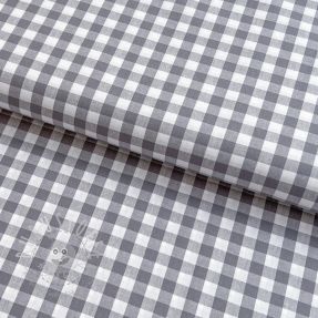 Baumwollstoff Check grey